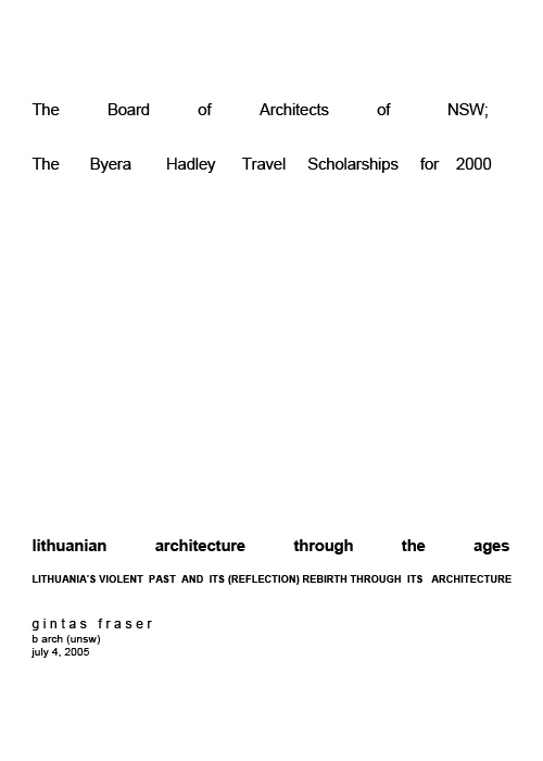 Lithuanian architecture through the ages
